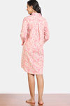 Zivame 2 Mile Fashion Woven Knee Length Loungewear Dress- English Rose — thumbnail 5